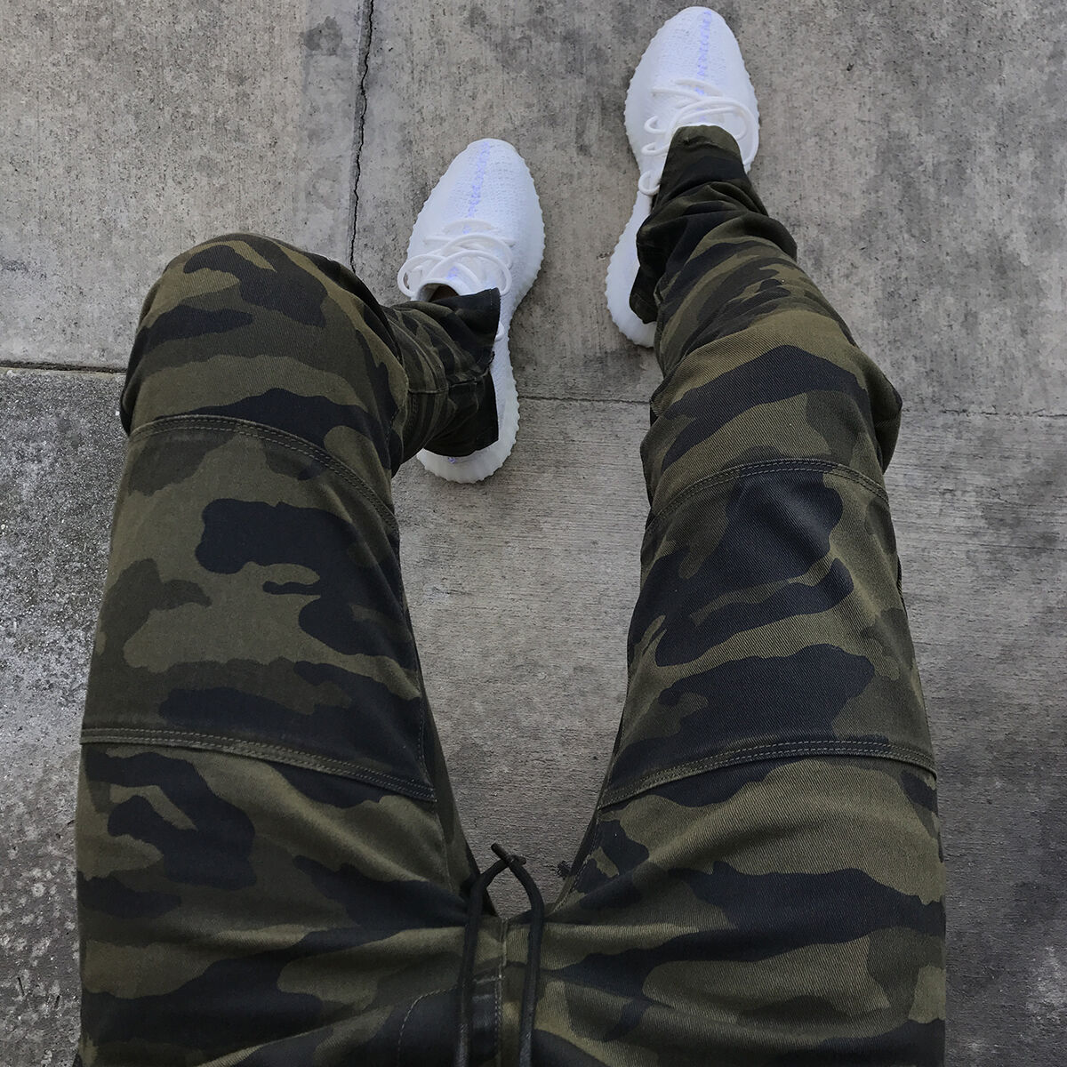 Olive Camo Zipper Pant