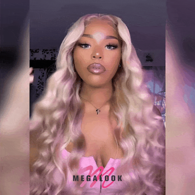 Megalook New Arrival Barbie Blonde Wig With Brown Highlights #P10/613 Straight & Body Wave 13x4 Lace Front Wigs